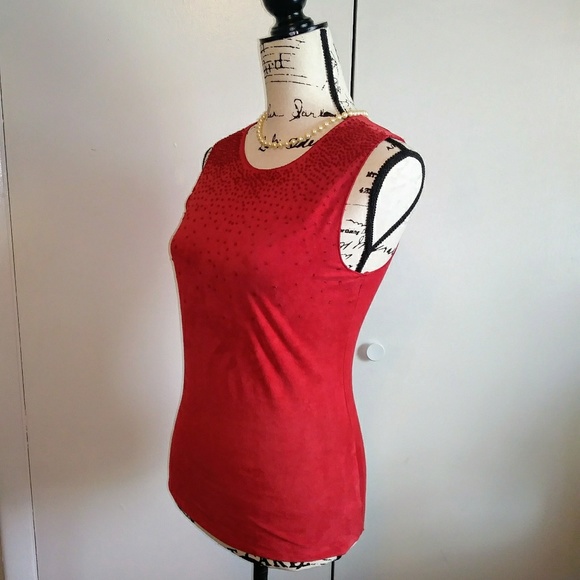 Velvet by Graham & Spencer Faux Suede Beaded Tank - Picture 3 of 8